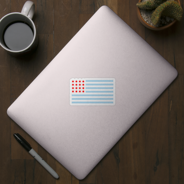 Chicago American Flag with Stars & Stripes by GreatLakesLocals